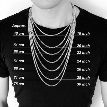 Ariel 3-7mm Cuban Chain Necklaces for Men