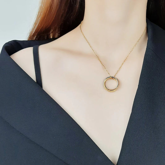 Ariel Interlocked Ring Necklace