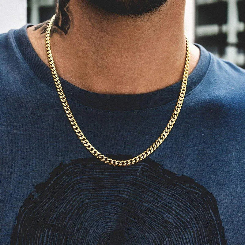 Ariel 3-7mm Cuban Chain Necklaces for Men