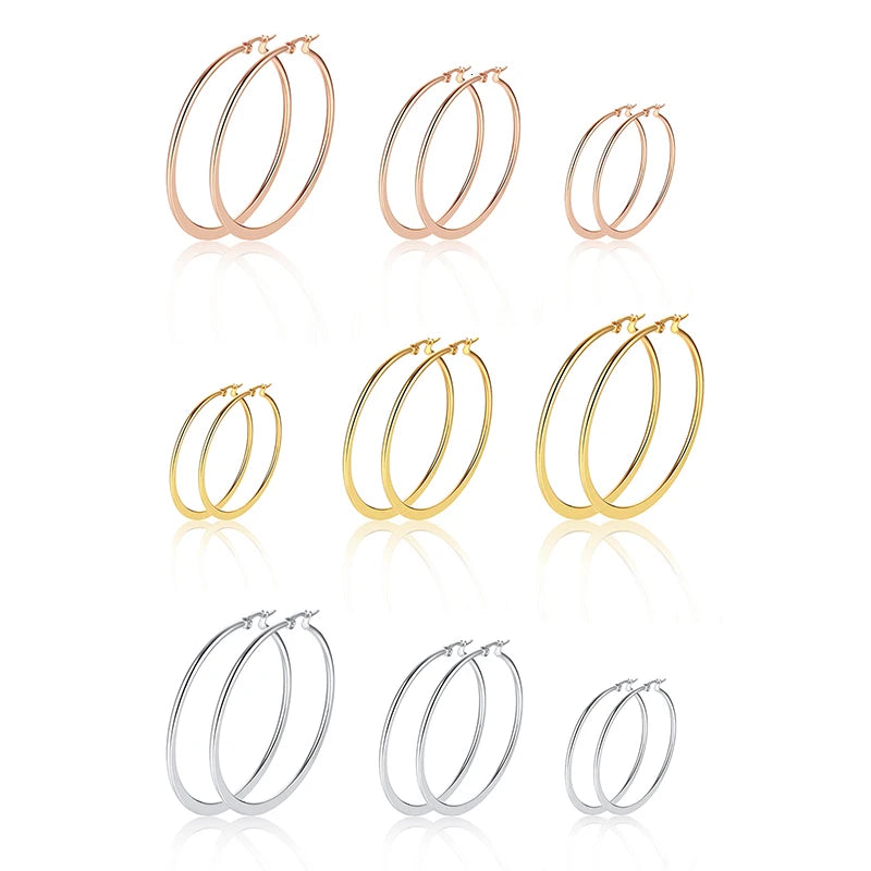 Ariel Minimalist Large Hoop Earrings for Women