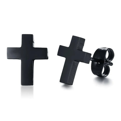 Ariel Simple Cross Earrings for Men