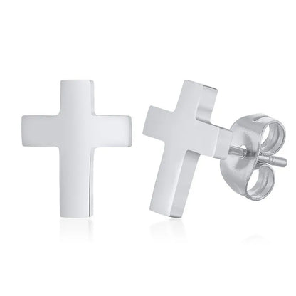 Ariel Simple Cross Earrings for Men