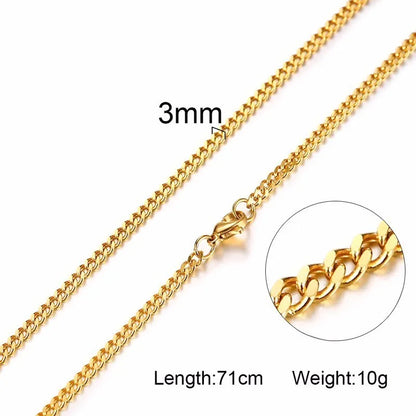 Ariel 30 Inch Long Curb Link Chain Necklace