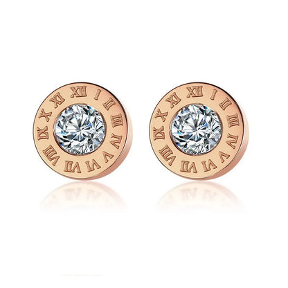 Ariel Elegant Roman Numerals Earrings for Women