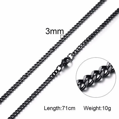 Ariel 30 Inch Long Curb Link Chain Necklace