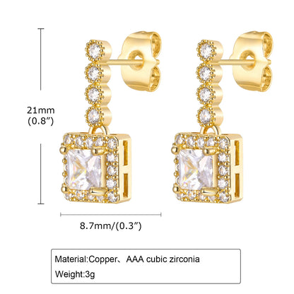 Ariel Luxury CZ Stone Earrings for Women