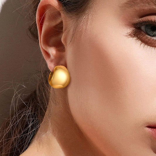 Ariel Gold Color Hoop Earrings for Women