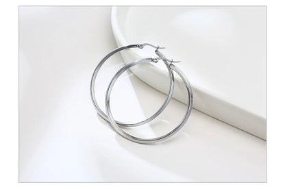 Ariel Minimalist Large Hoop Earrings for Women