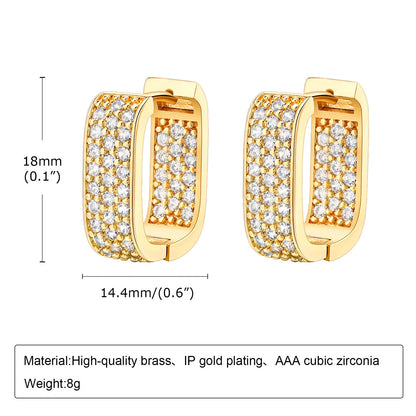 Ariel Luxury Gold Color Metal Hoop Earrings for Women