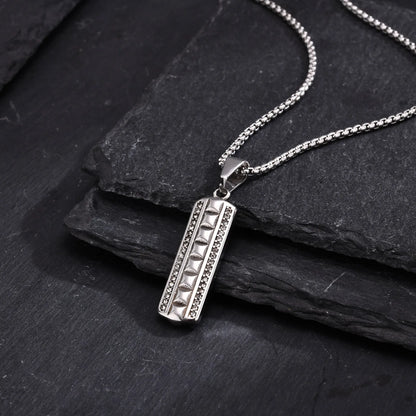 Ariel Thicken Vertical Bar Necklace for Men