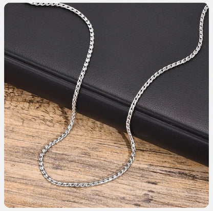 Ariel 2mm Round Cuban Chain Necklace