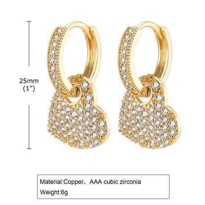 Ariel Elegant Sparking Heart Earrings for Women