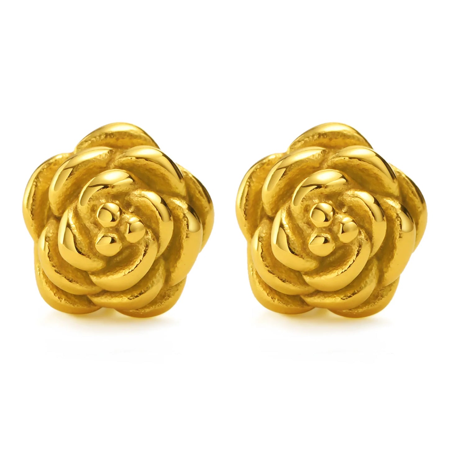 Ariel Elegant Rose Flower Stud Earrings for Women