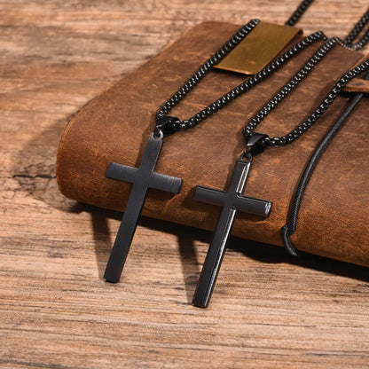 Ariel Simple Men Cross Pendant Necklace