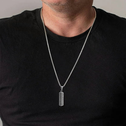 Ariel Thicken Vertical Bar Necklace for Men