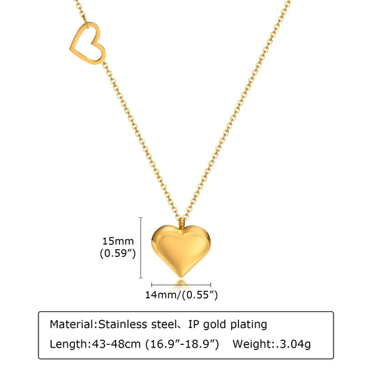 Ariel Women Double Heart Necklace