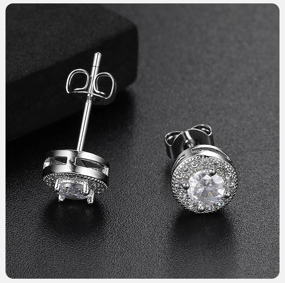 Ariel Luxury CZ Stone Stud Earrings