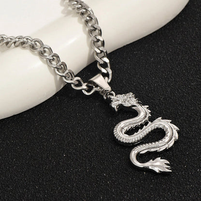 Ariel Men Rock Punk Dragon Necklace for Boys