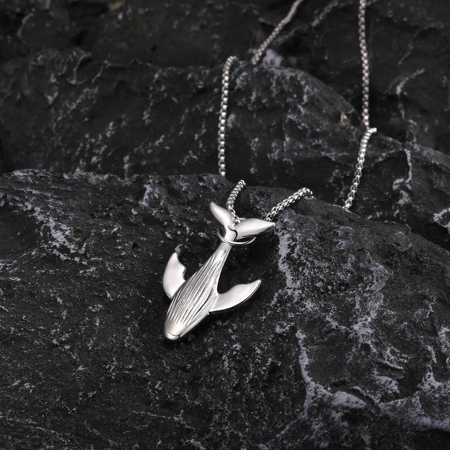 Ariel Big Whale Pendant Necklaces for Men