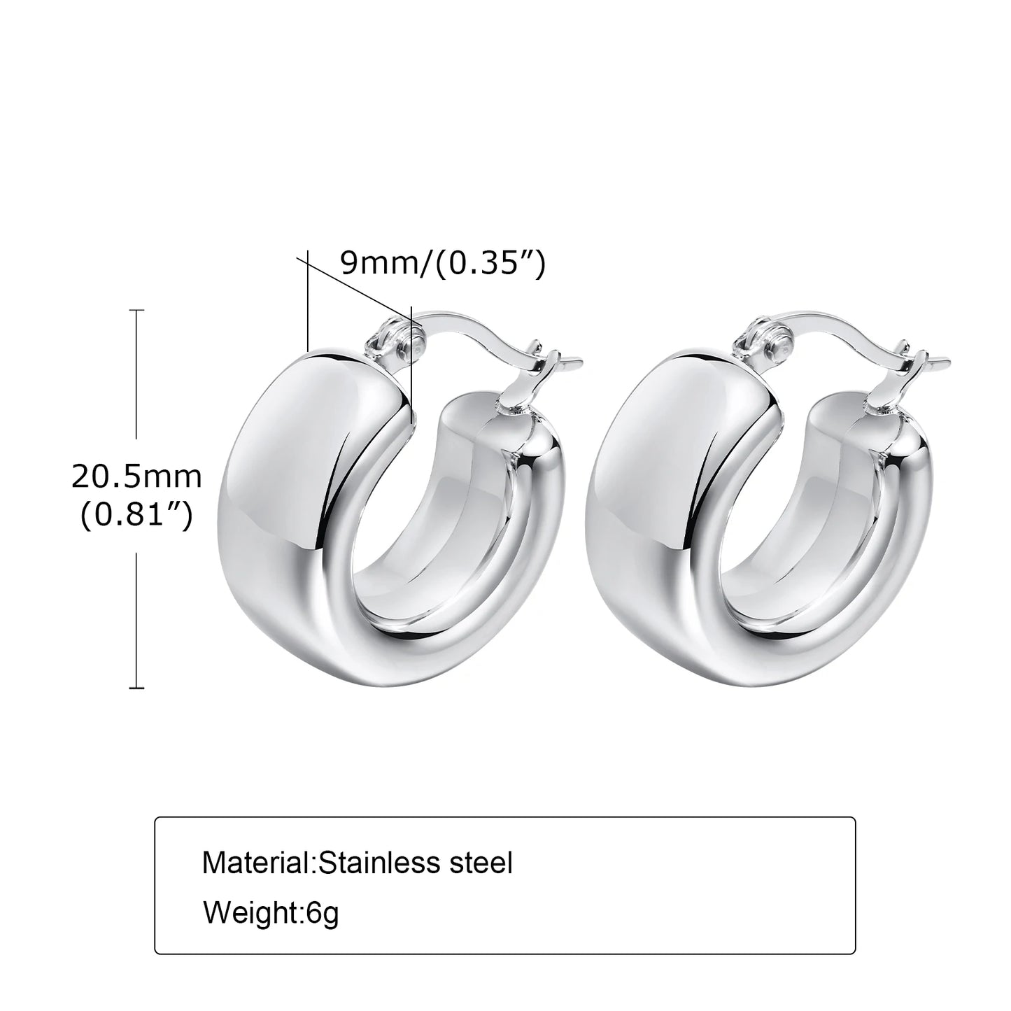 Ariel Chunky Hoop Earrings for Women