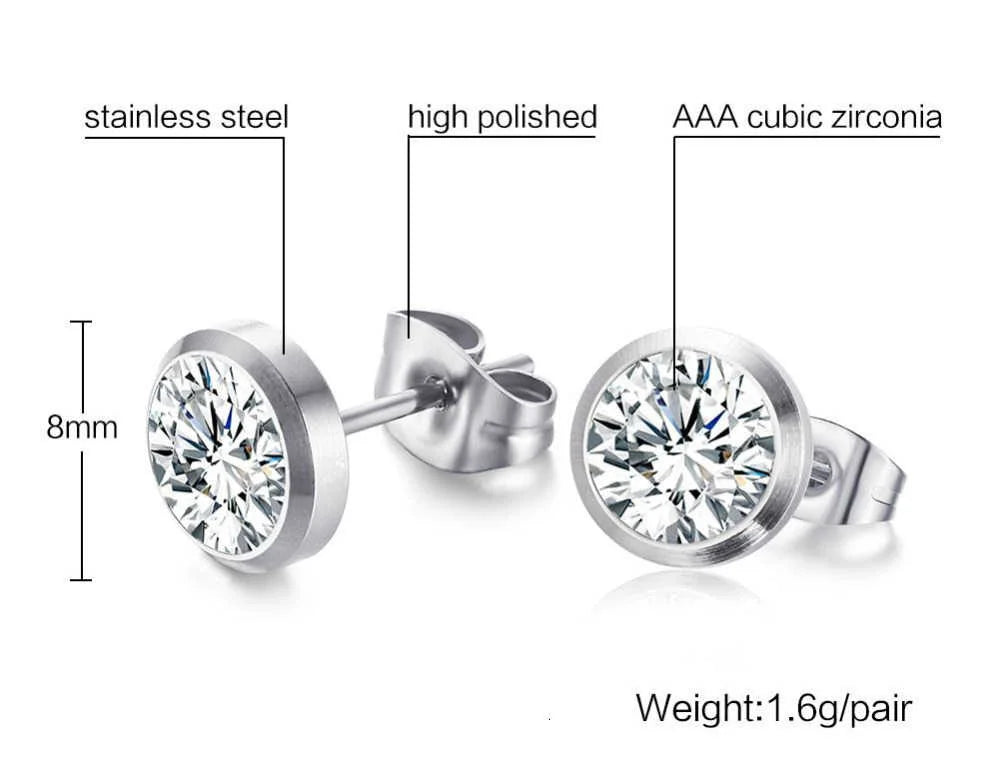 Ariel CZ Stone Classic Simple Stud Earrings for Women