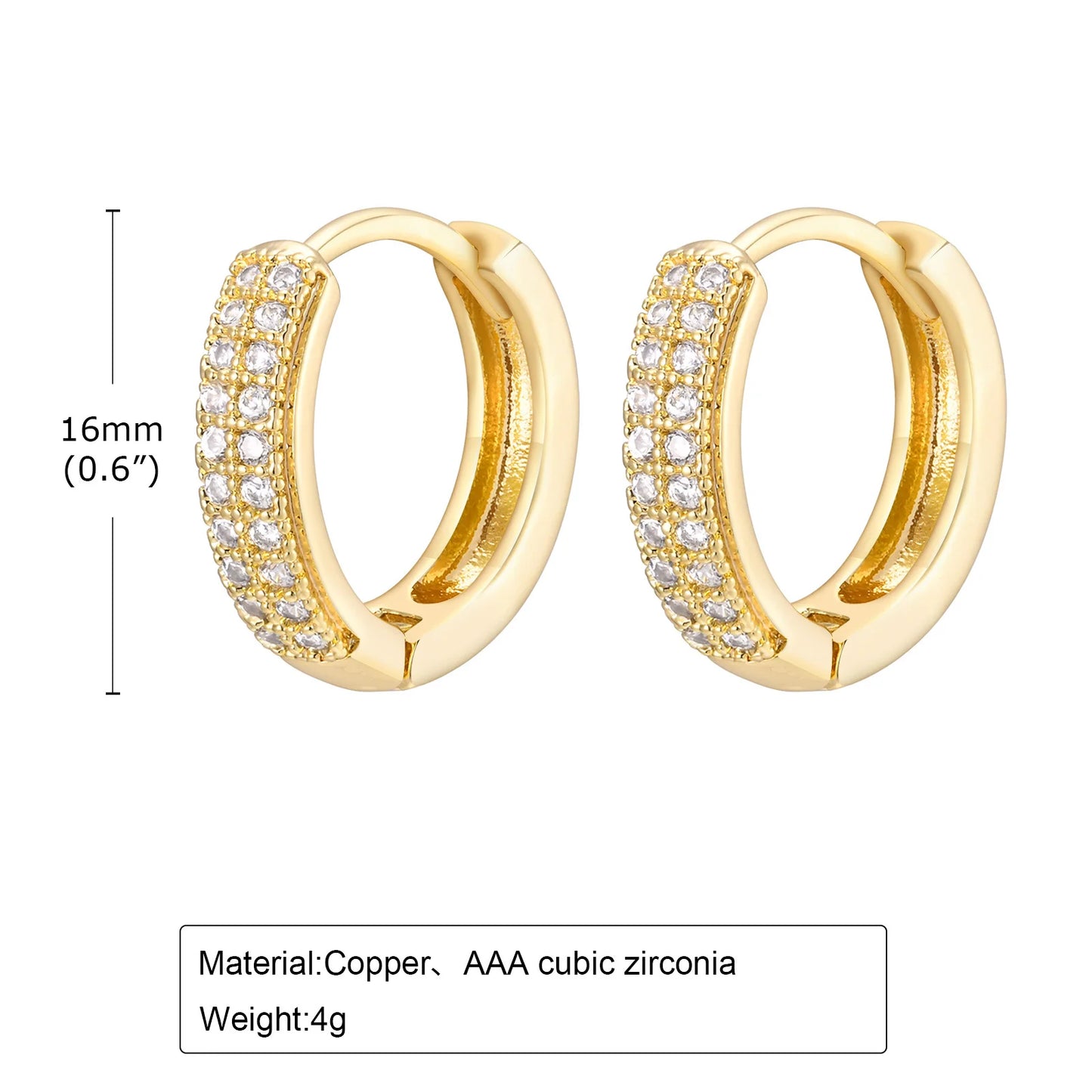 Ariel Delicate Cubic Zirconia Earrings for Women