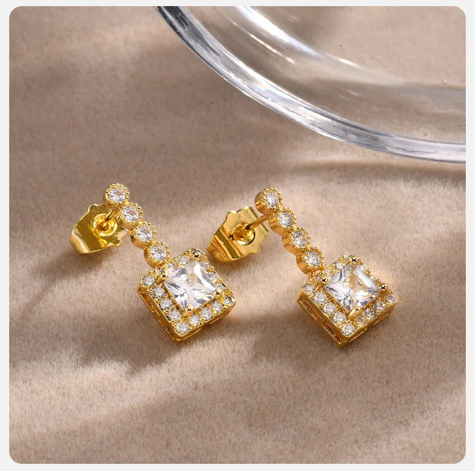 Ariel Luxury CZ Stone Earrings for Women