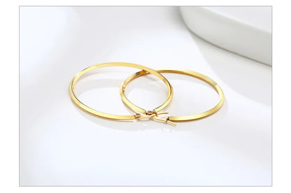 Ariel Minimalist Large Hoop Earrings for Women