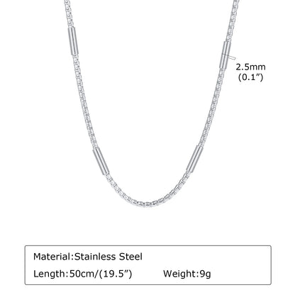 Ariel 2.5mm Box Chain Necklace for Men