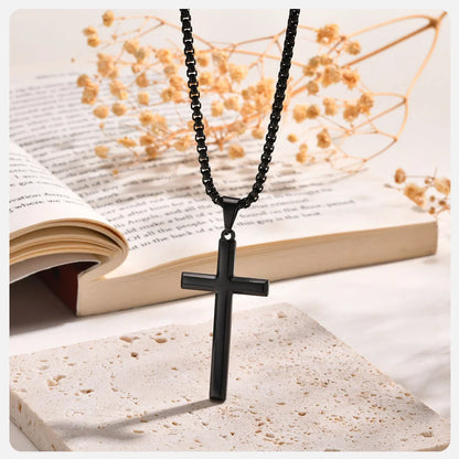 Ariel Simple Men Cross Pendant Necklace