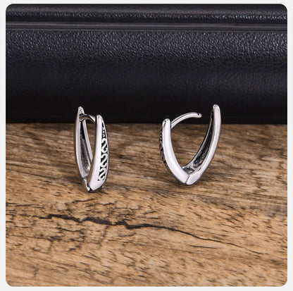 Ariel Retro Triangle Hoop Earrings for Men