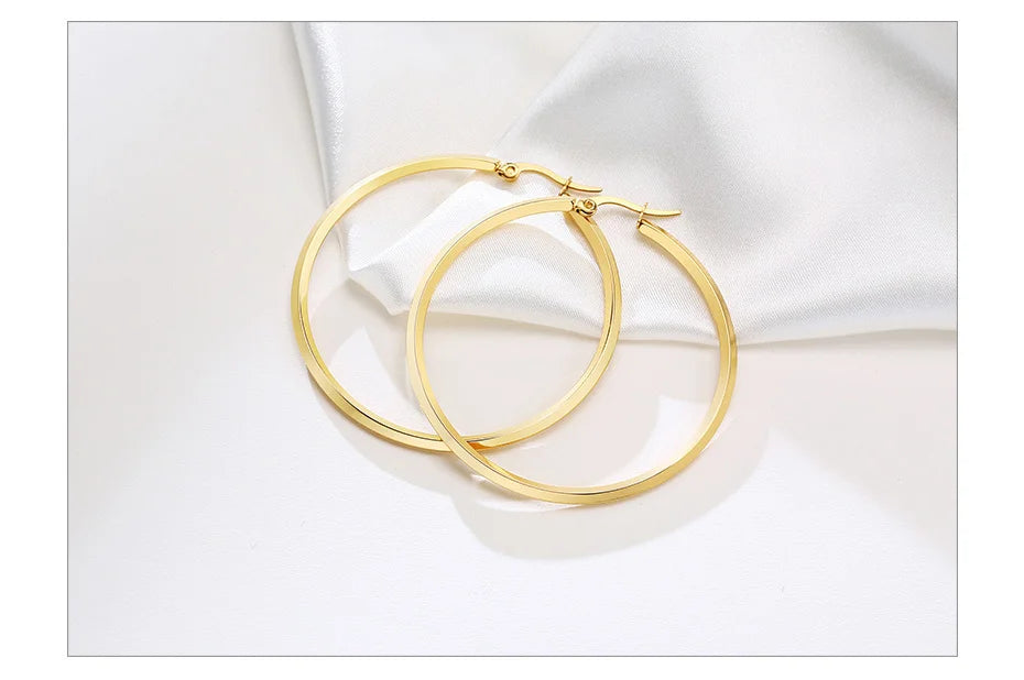 Ariel Minimalist Large Hoop Earrings for Women