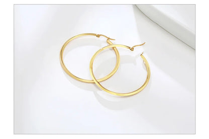 Ariel Minimalist Large Hoop Earrings for Women