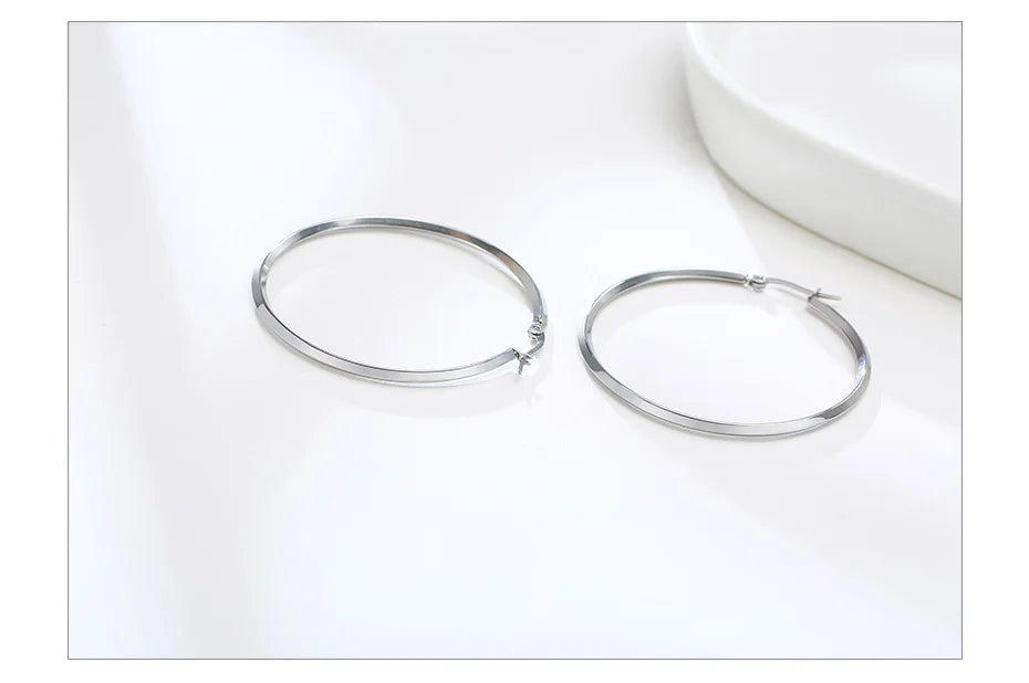 Ariel Minimalist Large Hoop Earrings for Women