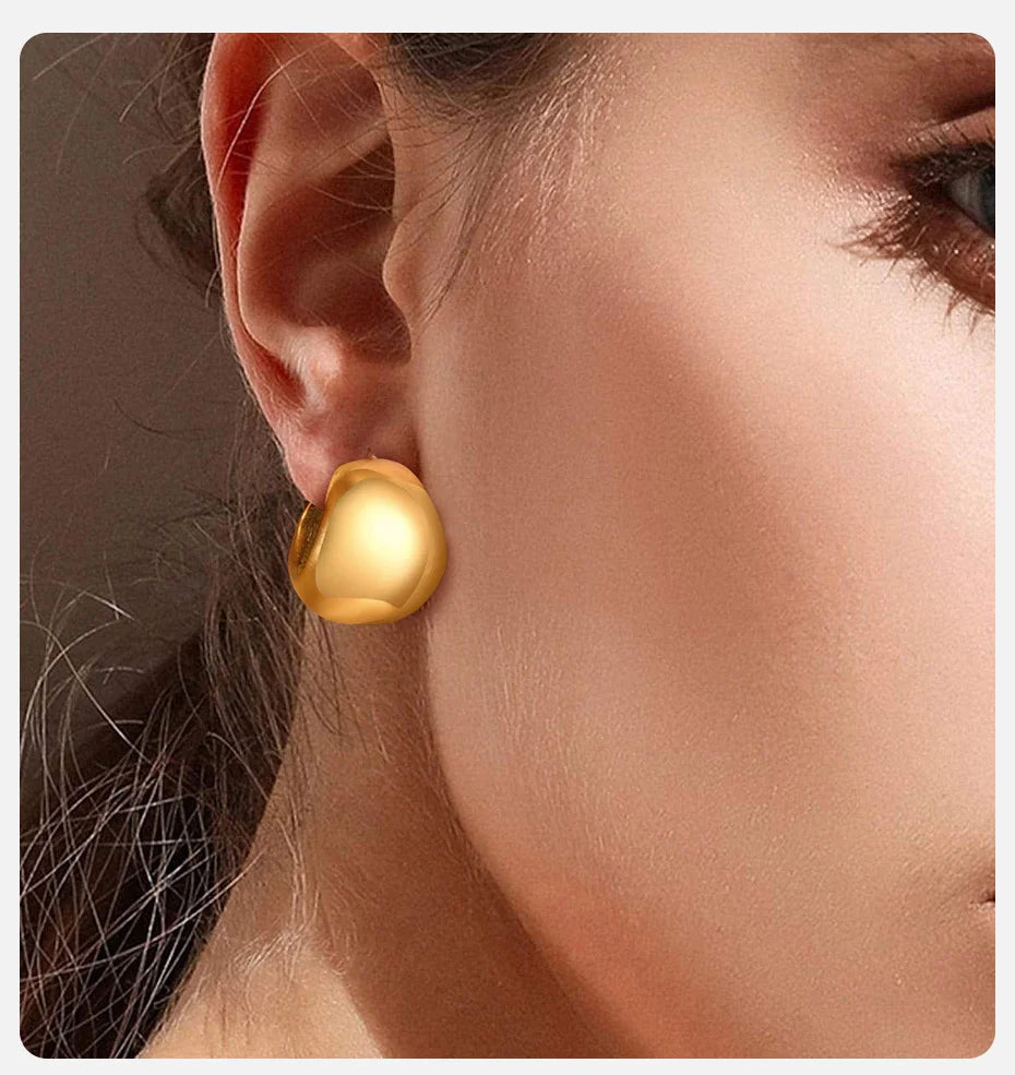 Ariel Gold Color Hoop Earrings for Women