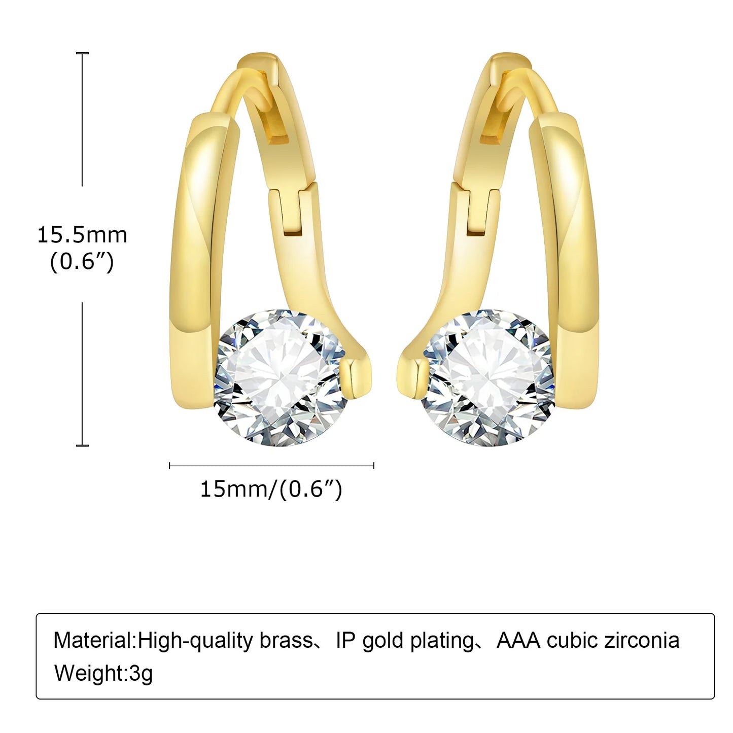 Ariel Glamour Gold Color Earrings for Women