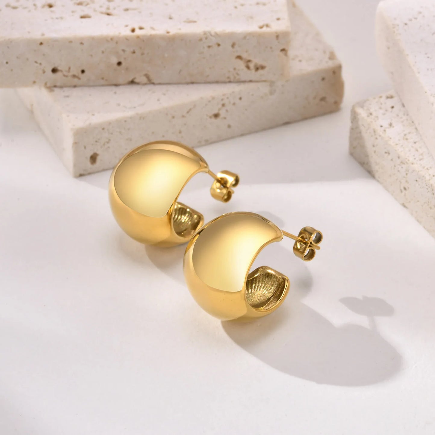 Ariel Gold Color Hoop Earrings for Women