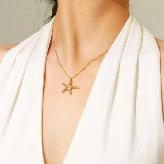 Ariel Sweet Starfish Pendant Necklace