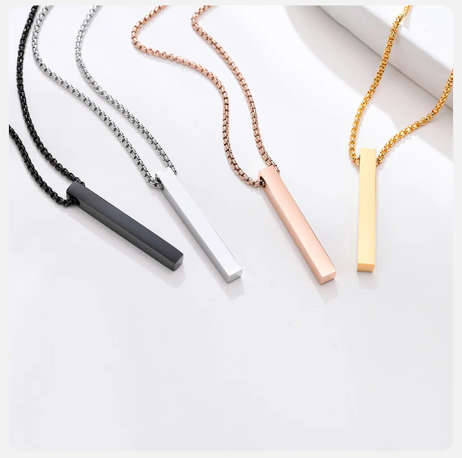 Ariel Vertical Pillar Necklace for Men