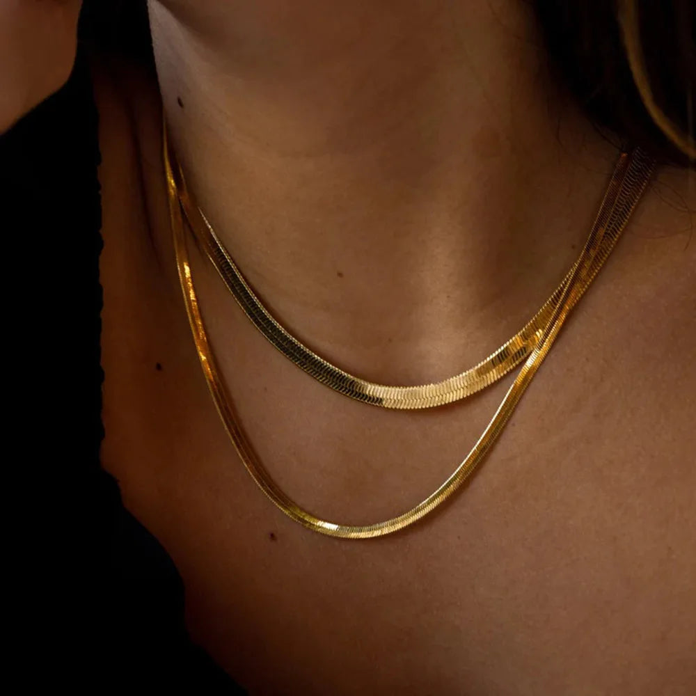 Gold snake chain for women