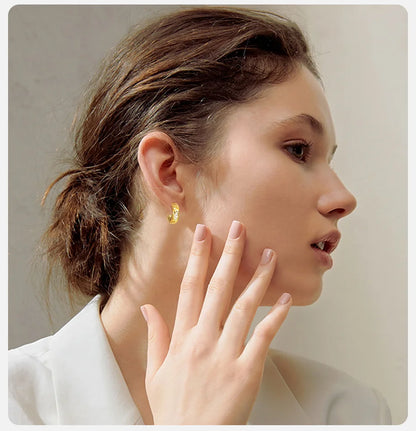 Ariel Minimalist C Shaped Hoop Earrings