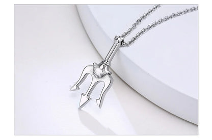 Ariel Stylish Neptune Trident Pendant Necklace for Men