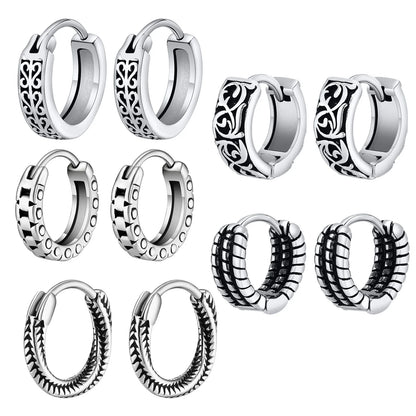 Ariel Ethnic Hoop Earrings for Men