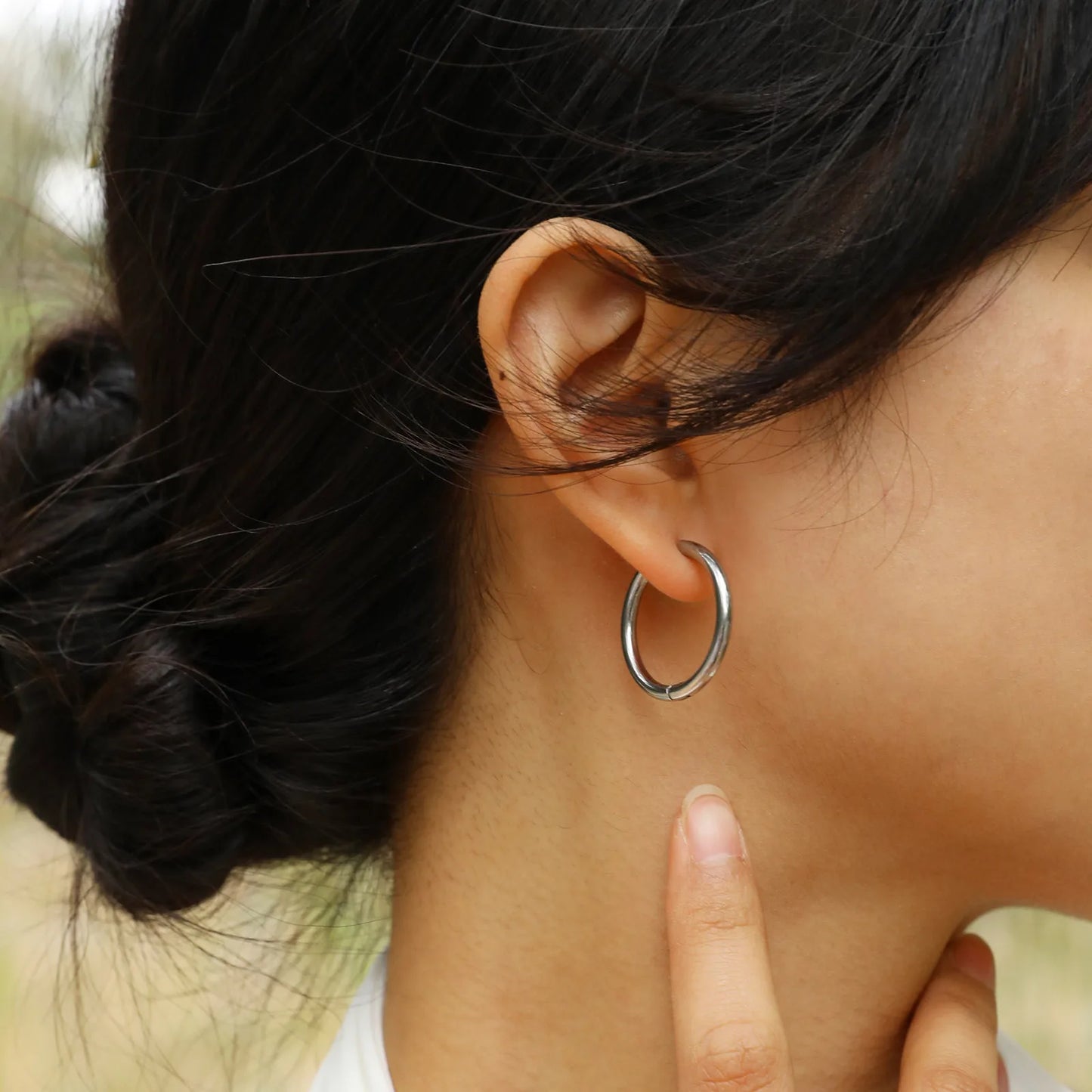 Silver earrings