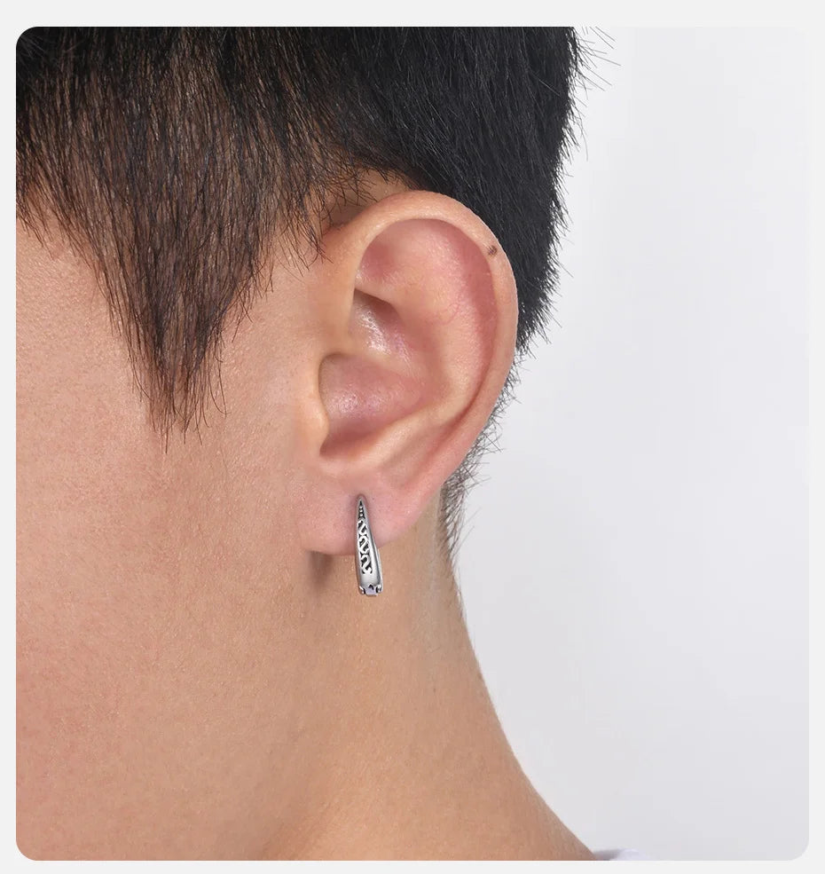 Ariel Retro Triangle Hoop Earrings for Men