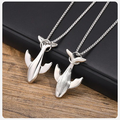 Ariel Big Whale Pendant Necklaces for Men