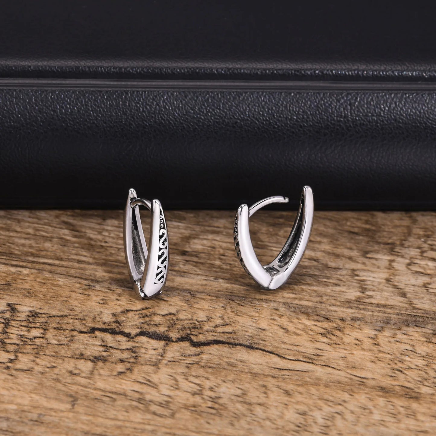 Ariel Retro Triangle Hoop Earrings for Men