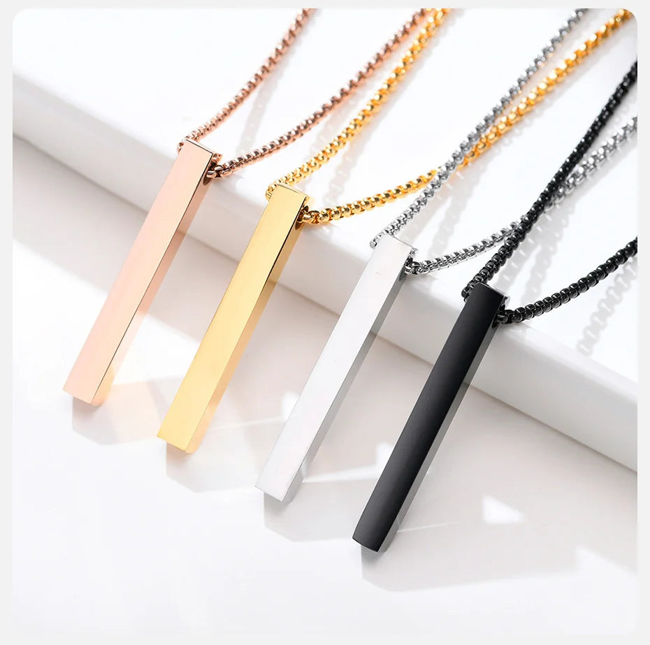 Ariel Vertical Pillar Necklace for Men