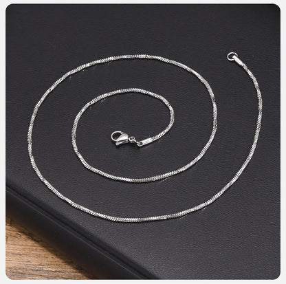 Ariel 2mm Square Snake Chain Necklace