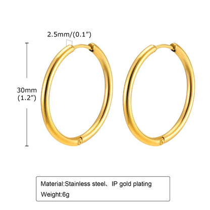 Ariel 11/20/25/30mm Hoop Earrings for Women